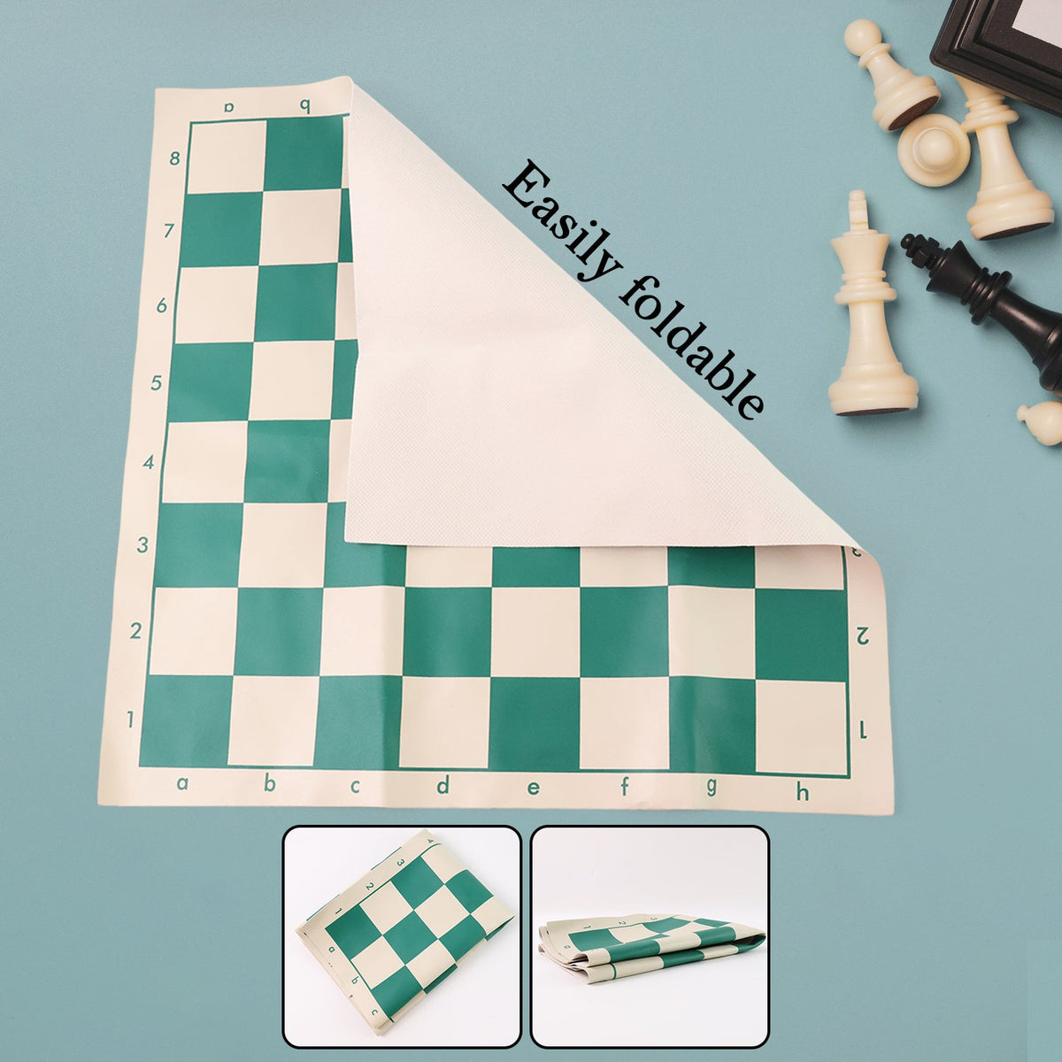 Portable Chess set – Big, Foldable, Travel-Friendly Vinyl – view 8