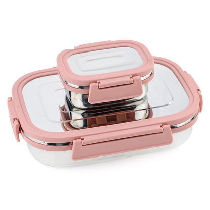 Stainless Steel Lunch Box – Leak-Proof 2PC set – alternate view