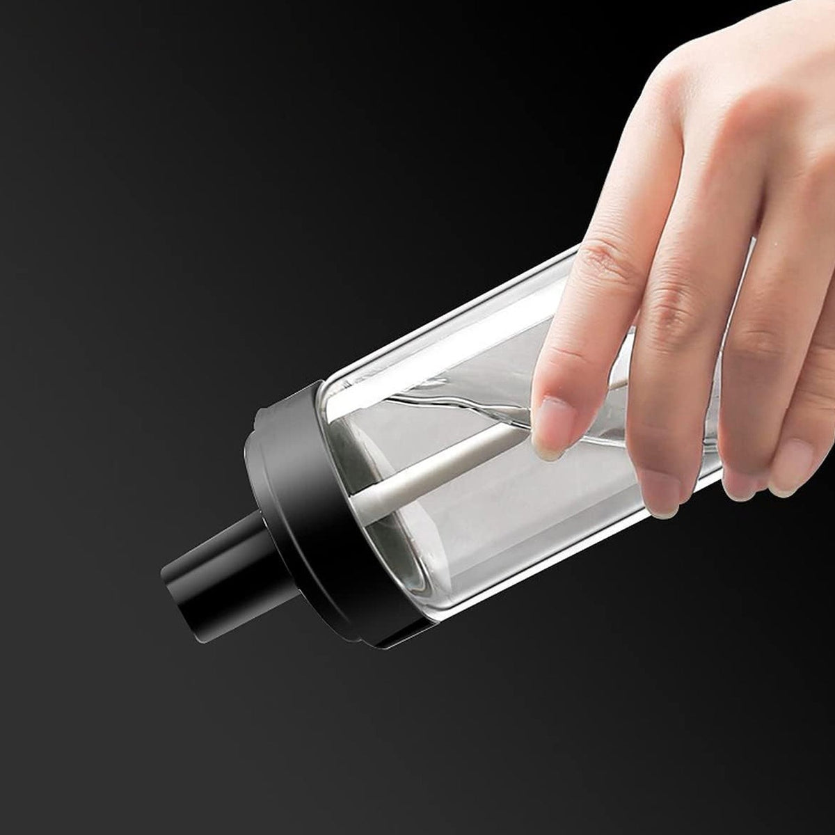 Glass Spice Jar – Attached Spoon & Leakproof Lid – alternate view