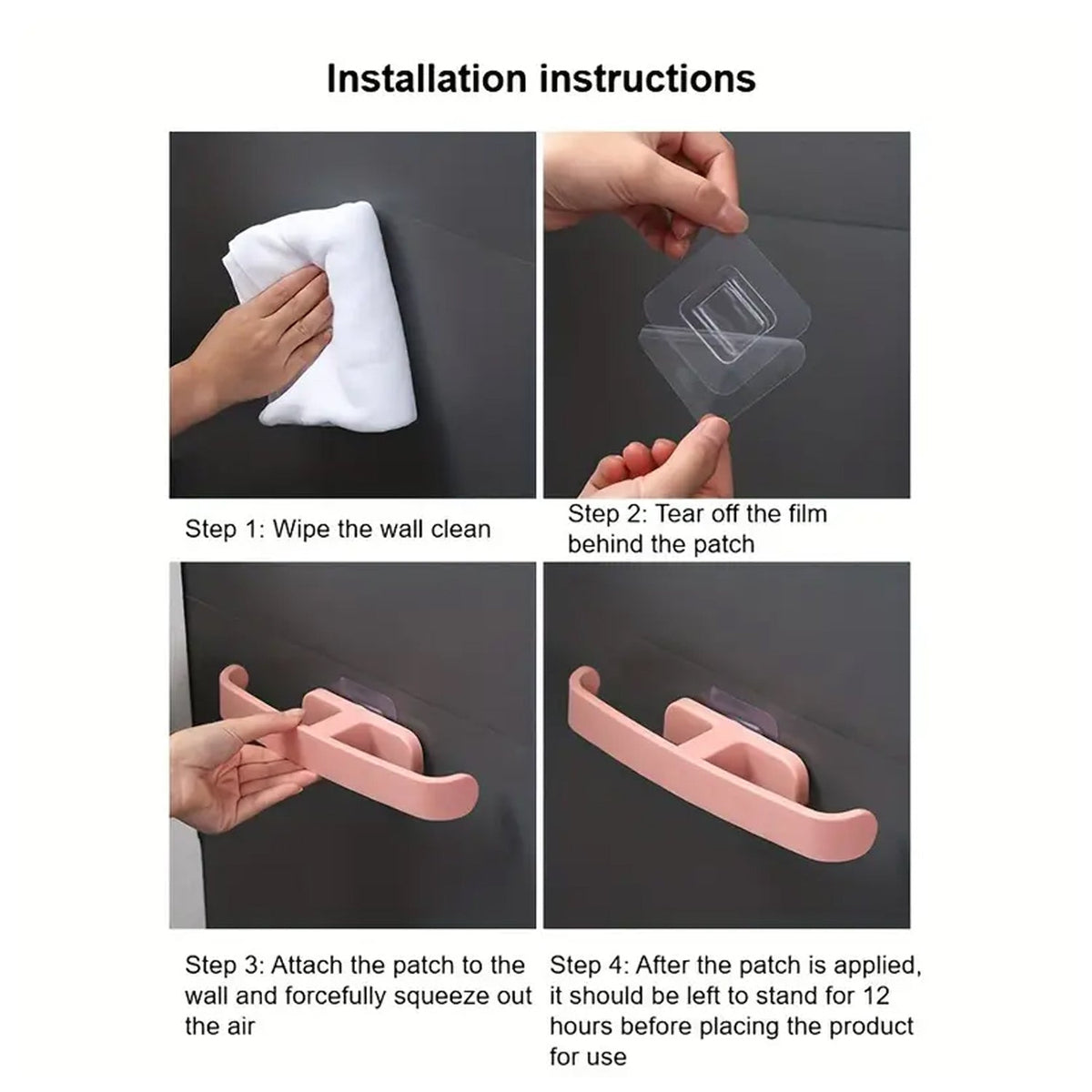 Self-Adhesive Towel Rack – Damage-Free Bathroom Storage – view 10