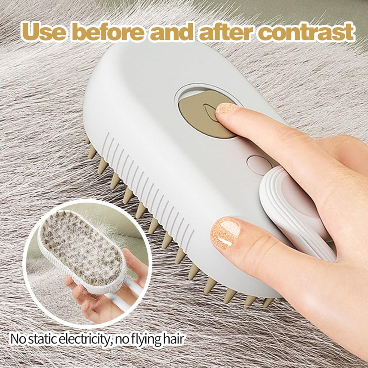Electric Pet Steam Brush – Hair Removal & Massage – view 7