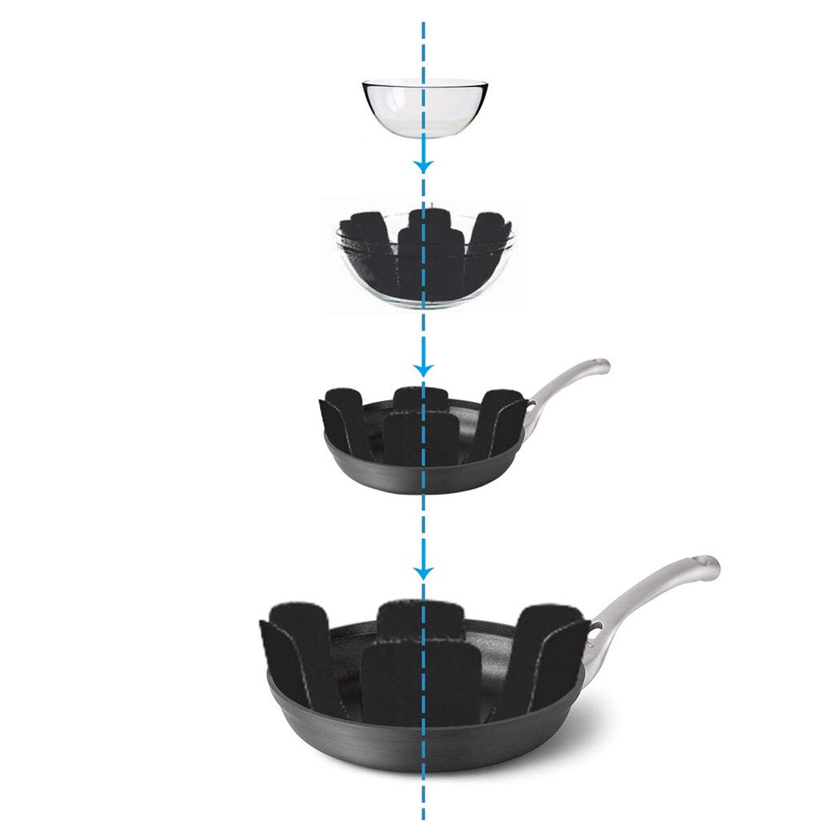 Felt Pots and Pans Protectors – set of 3 Sizes – view 8