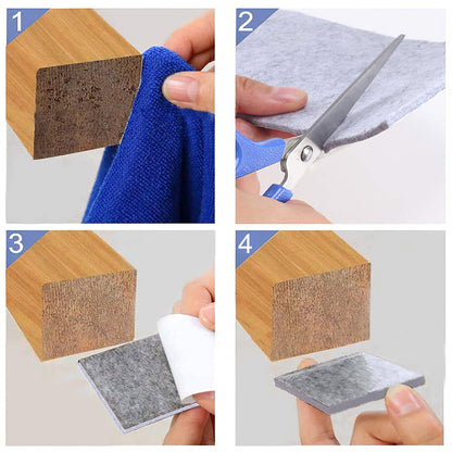 Felt Furniture Pads – Square Floor Protectors (4-Pc) – alternate view