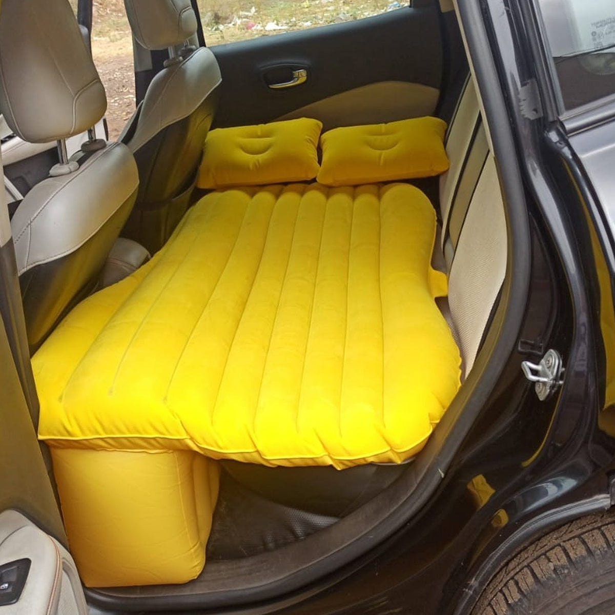 Inflatable Car Bed – Portable Travel Mattress Kit – detail view