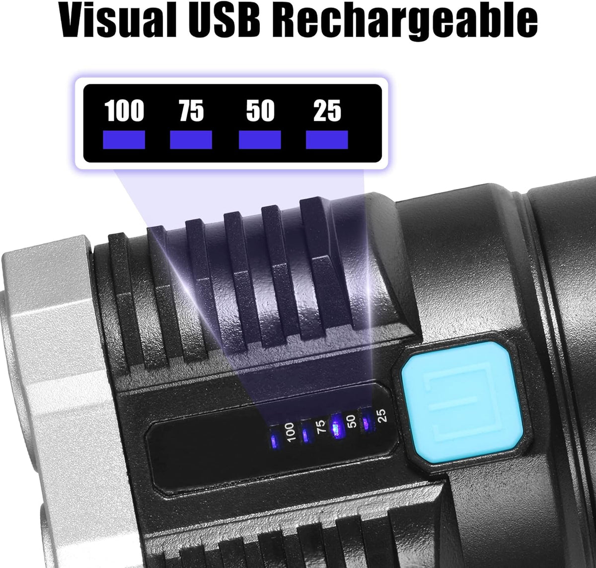Rechargeable Torch Light 800 Lumens 4 LED Flashlight – view 7