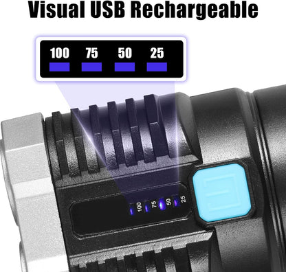 Rechargeable Torch Light 800 Lumens 4 LED Flashlight – view 7