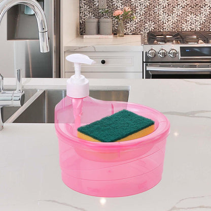 Soap Dispenser with Sponge Holder – 2-in-1 Kitchen Organizer – close-up