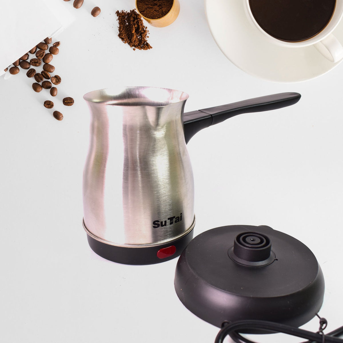 Electric Coffee Maker 800ml – Even Heating Kettle – close-up