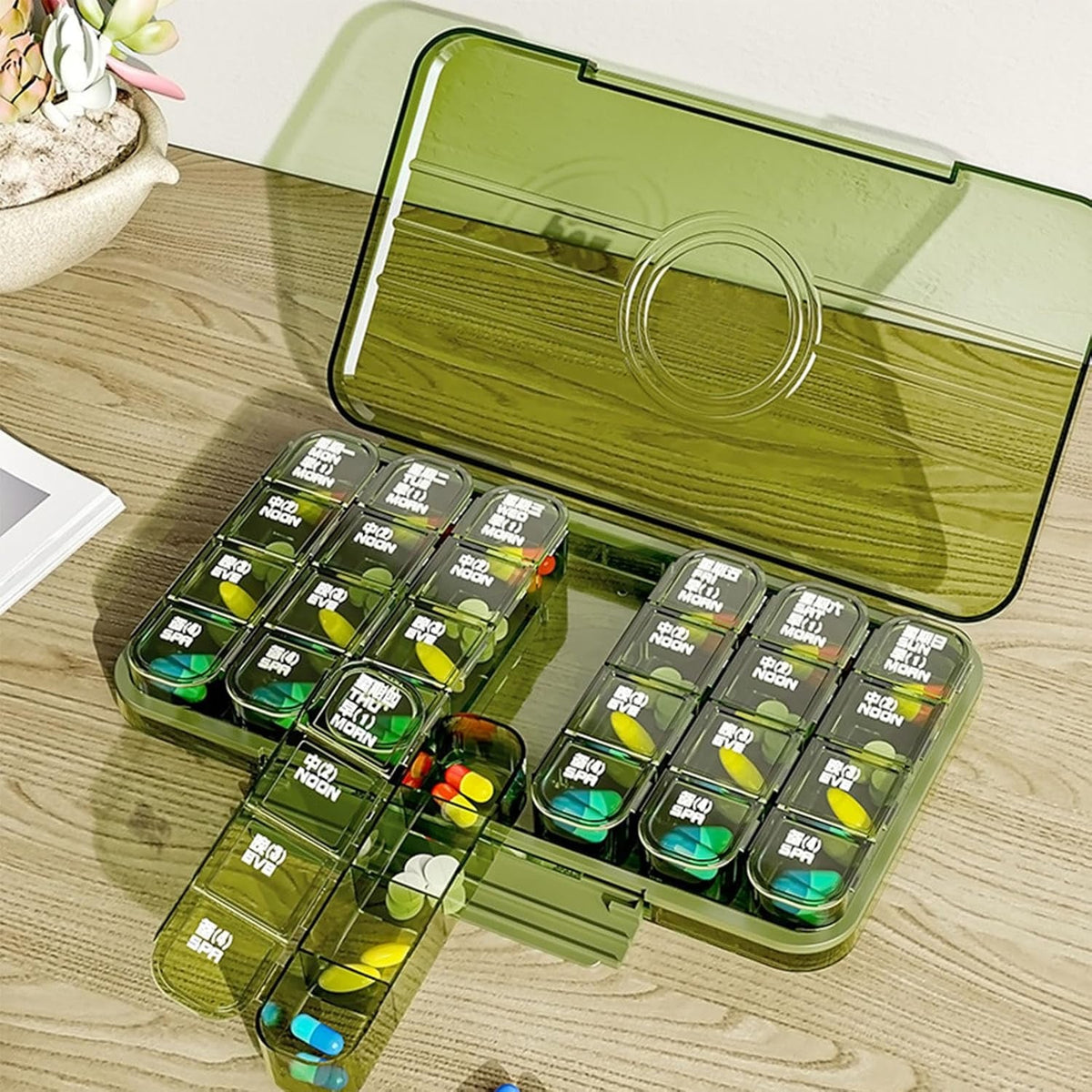 Weekly Pill Organiser – 21-Grid Daily Medication Box