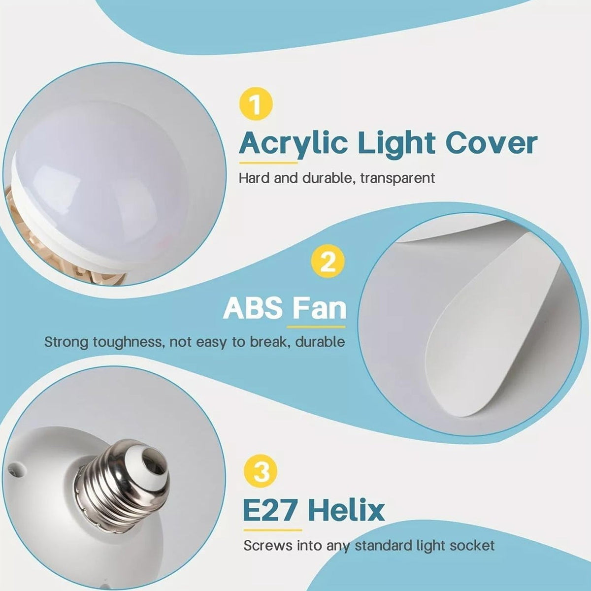 LED Ceiling Fan – Remote Control, Triple Light – view 8