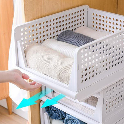 Wardrobe Clothes Organizer – 3-Layer Foldable Storage – detail view