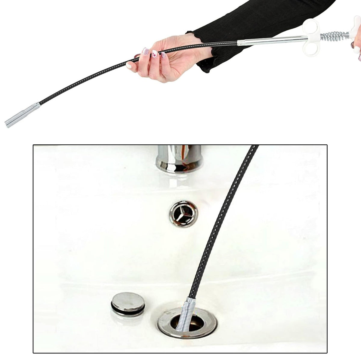 Drain Cleaner Tool – 90cm Clog Remover – close-up