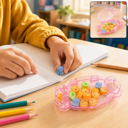 School Eraser set – 15 Multi-Design Rubber Erasers