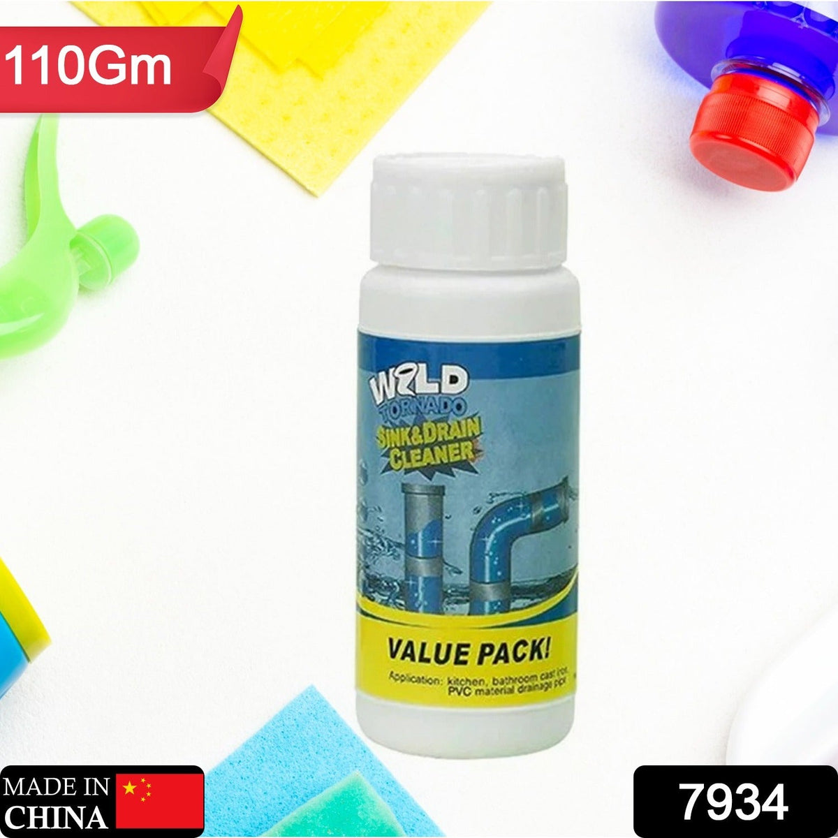 Drain Cleaner Powder – Super Clog Remover – side view