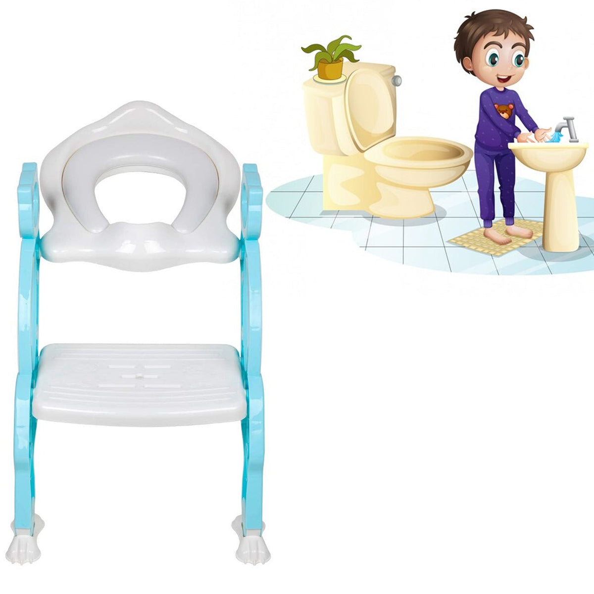 Potty Training Seat – Step Stool Ladder for Toddlers – view 11