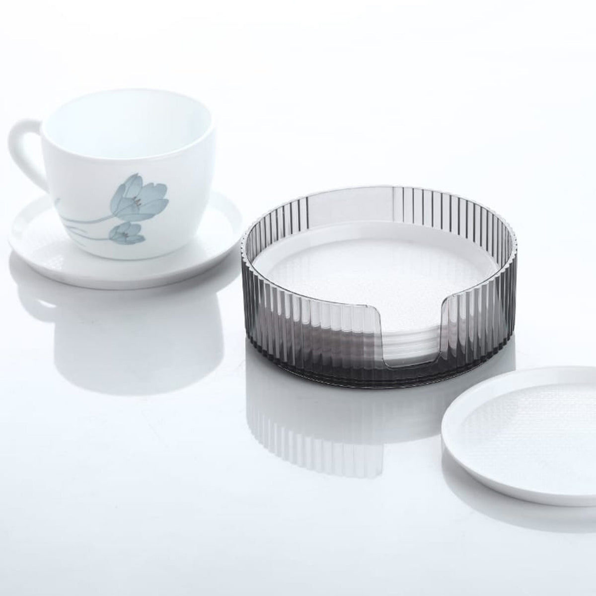 Plastic Coasters set of 6 – Spill Protection for Tables – view 8