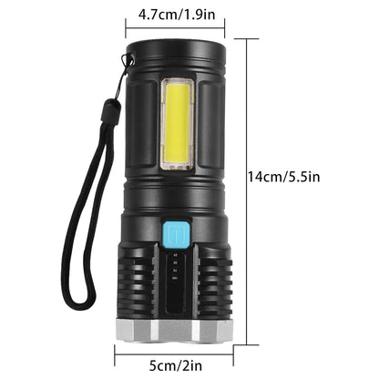 Rechargeable Torch Light 800 Lumens 4 LED Flashlight – view 9