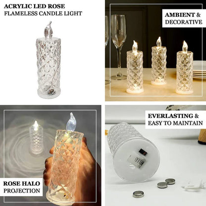 LED Rose Candle – Flameless Acrylic Decorative Lights – view 8