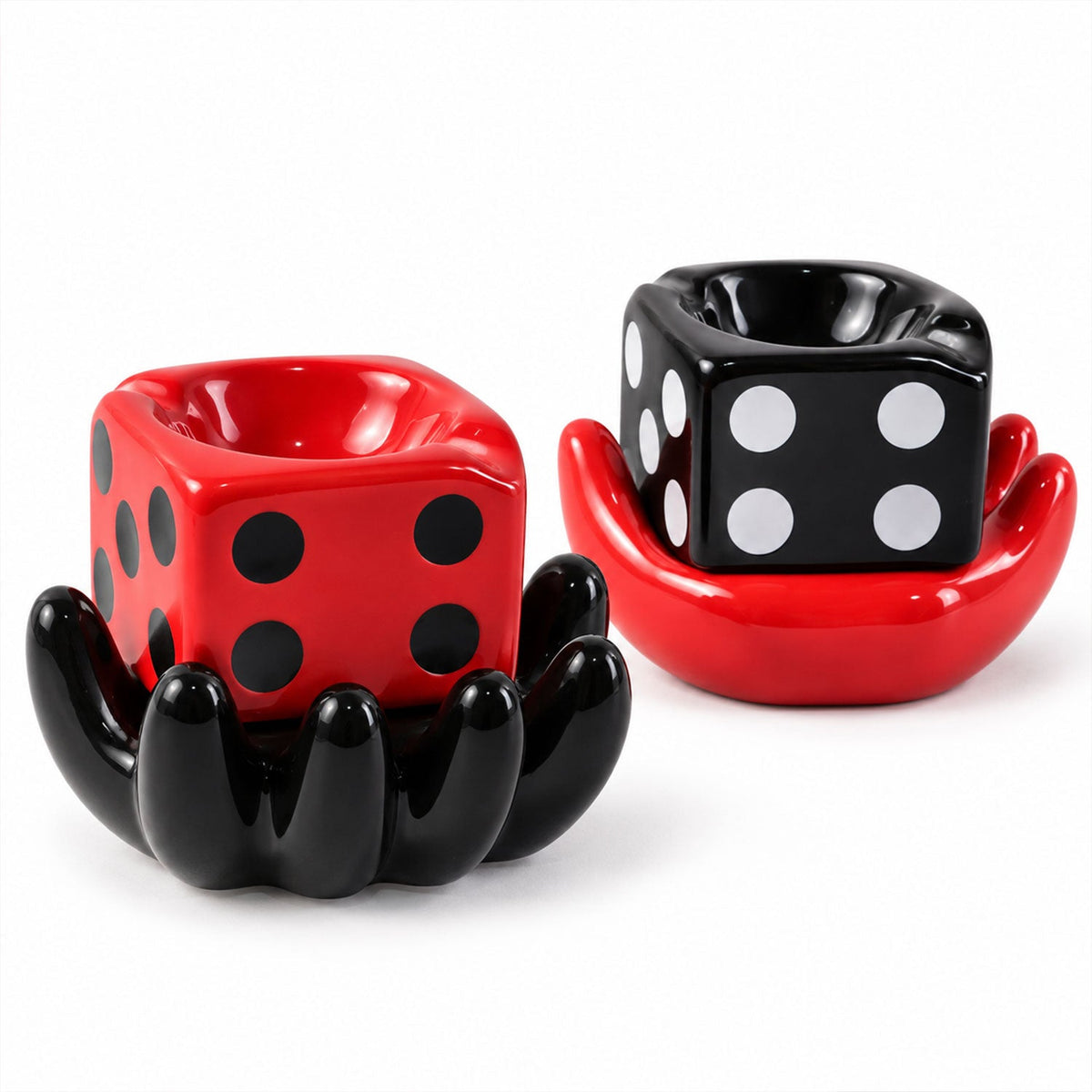 Ceramic Ashtray – Colourful Retro Smoking Accessory (1 Pc – alternate view