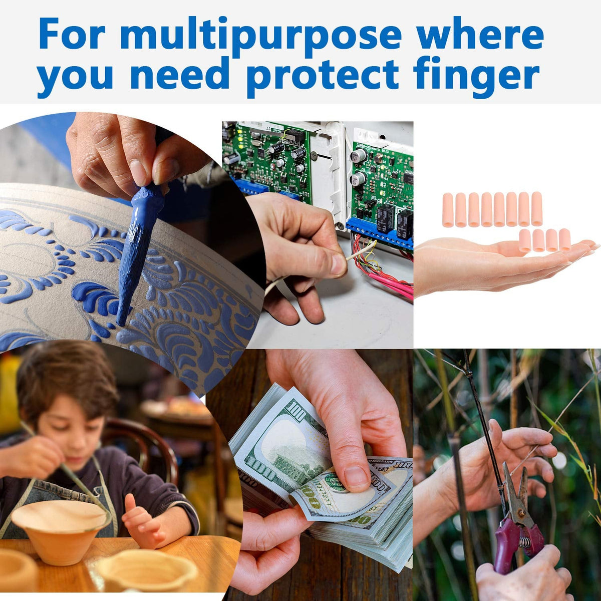 Silicone Finger Caps – Pain Relief & Protection – view 6