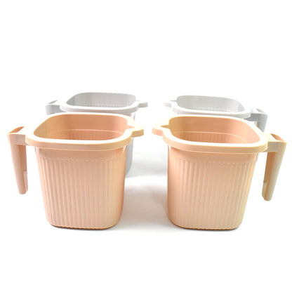 Plastic Bath Mug set – Square, 1000ml (4 Pc) – alternate view