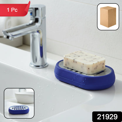 Plastic Soap Holder Tray – Keeps Soap Dry and Organized – side view