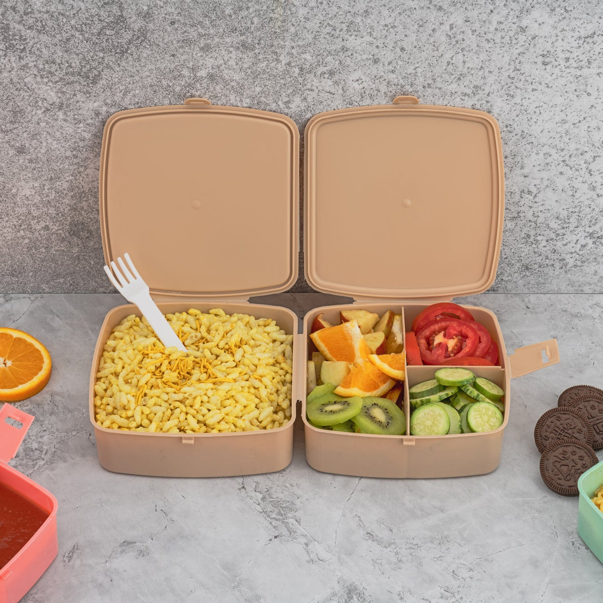 Double Layer Lunch Box – 4-Compartment Tiffin – view 7
