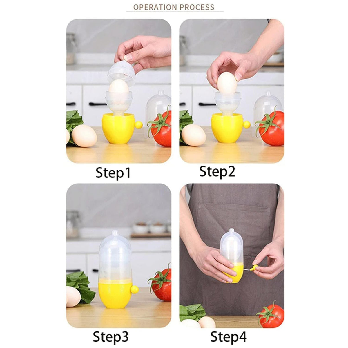 Manual Egg Scrambler – Effortless Yolk Mixer Tool – view 7