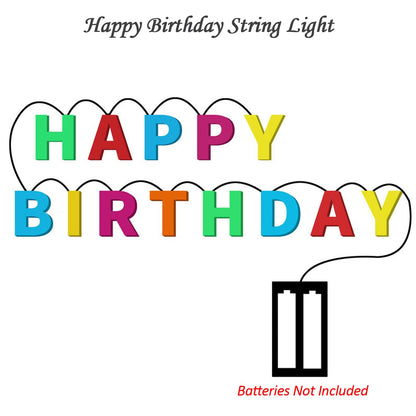 Happy Birthday LED String Lights – Battery Operated – view 8