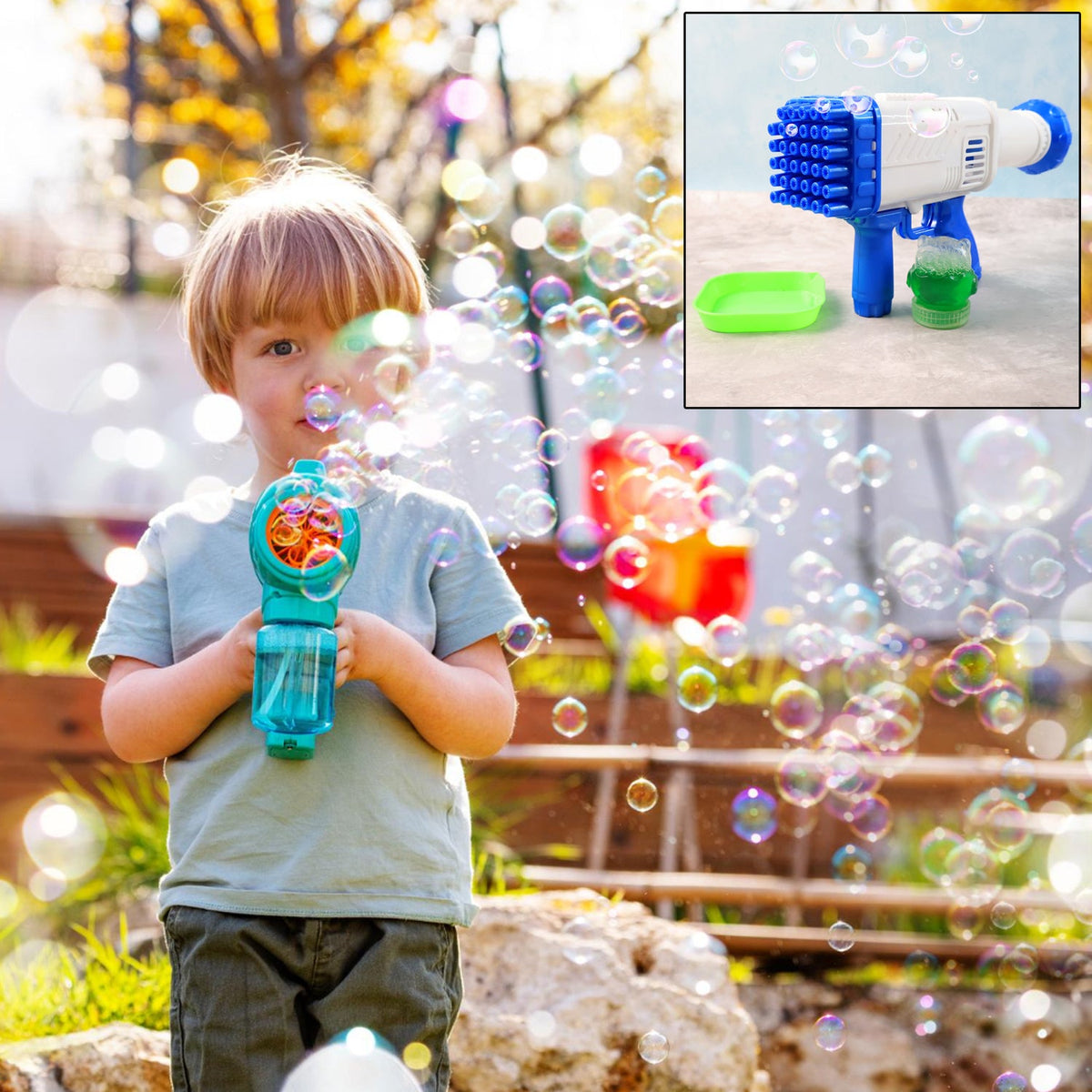 Bubble Gun for Kids – 32 Holes, Powerful Blaster – view 8
