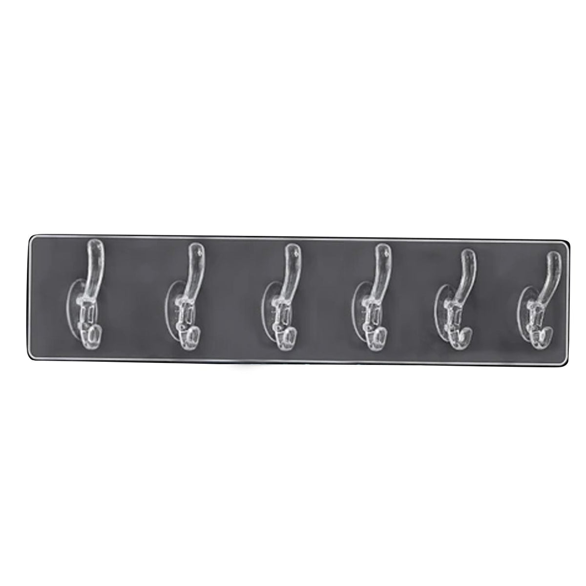 Wall Hook Rail – Heavy Duty 6-Pin Transparent Golden – alternate view