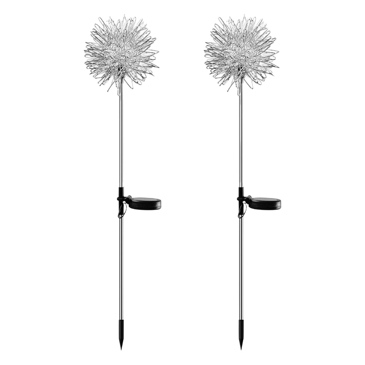 Solar Powered Dandelion Garden Lights – 2 pc Multicolor LEDs – alternate view