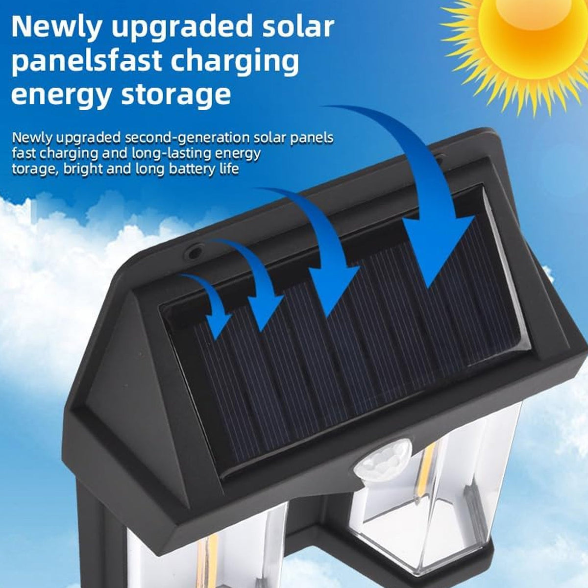 Outdoor Solar Wall Lamp – Waterproof Garden Light – view 9