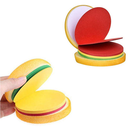 Burger Shaped Sticky Notes – Multicolor Unique Memo Pads – alternate view