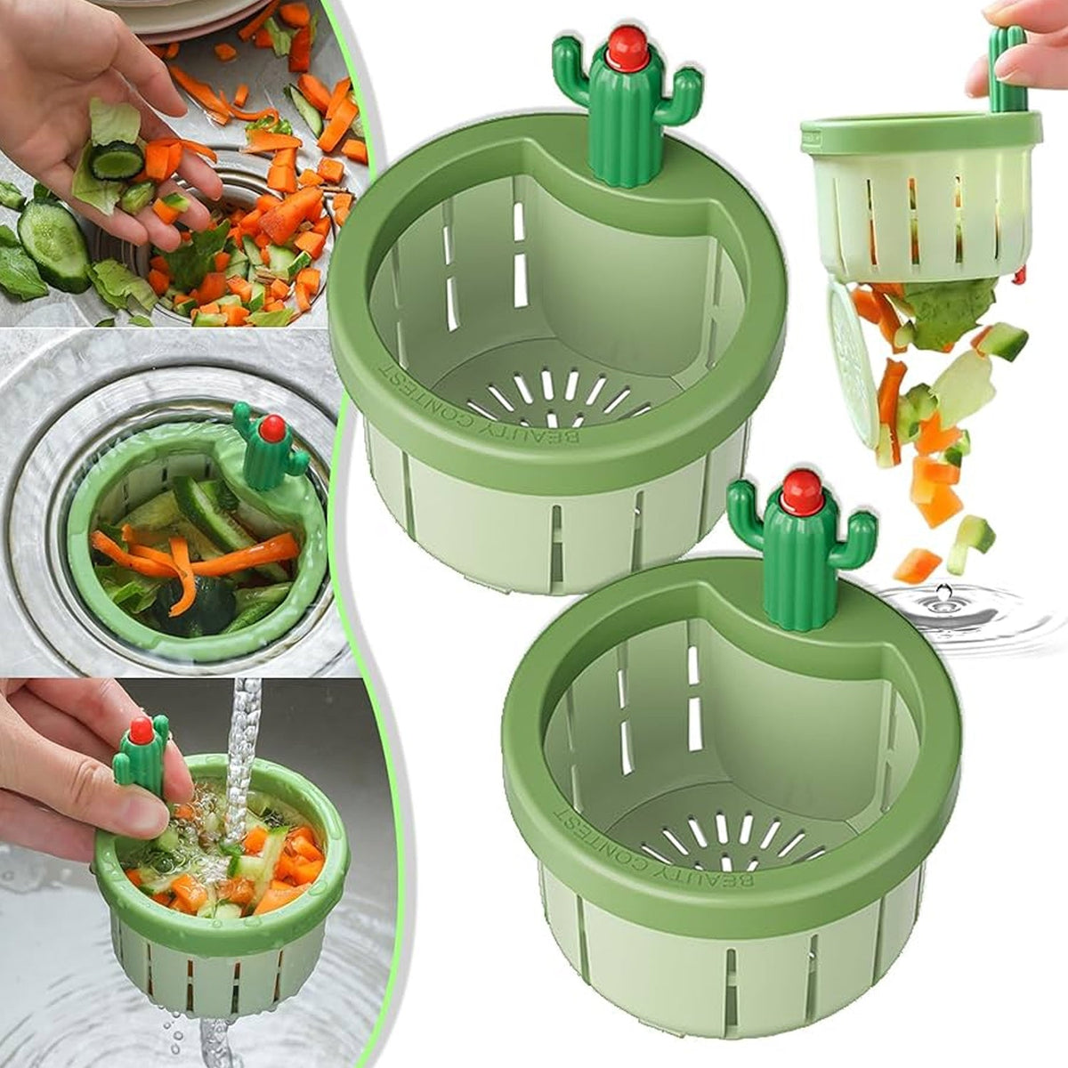 Kitchen Sink Drain Strainer – Automatic Waste Filter – close-up