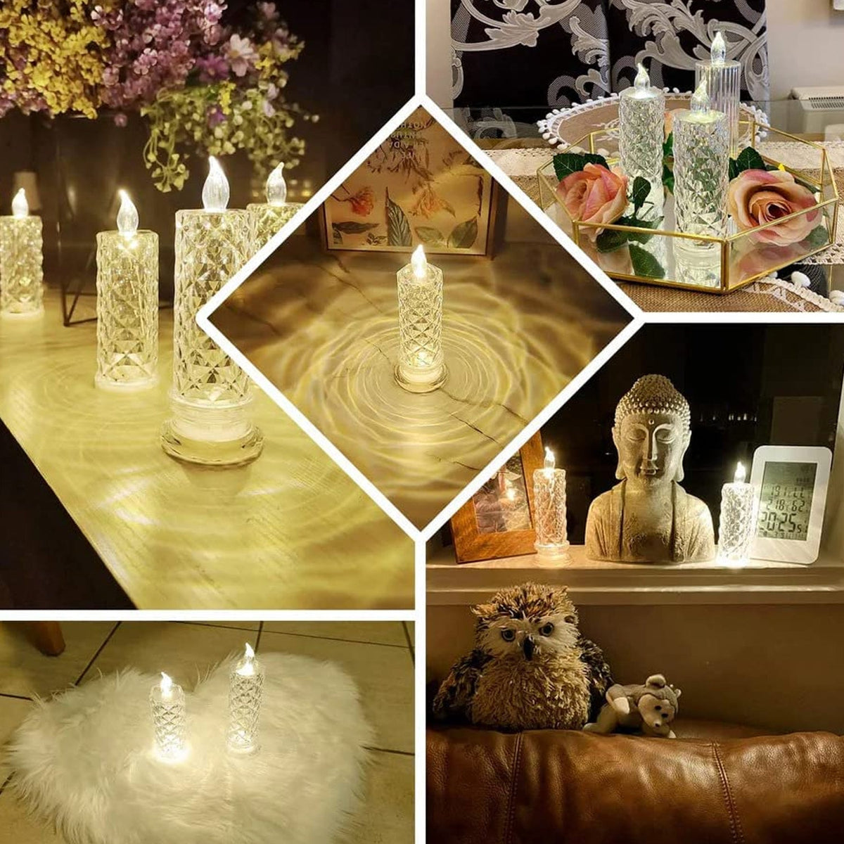 LED Rose Candle – Flameless Acrylic Decorative Lights – view 6