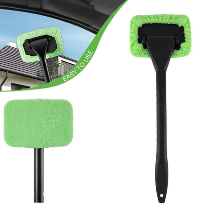 Car Glass Cleaner Wiper with Extra Microfiber Cloth – – close-up