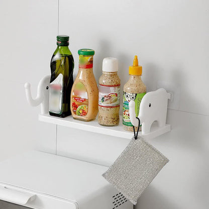 Elephant Wall Shelf – No-Punch Organizer – close-up