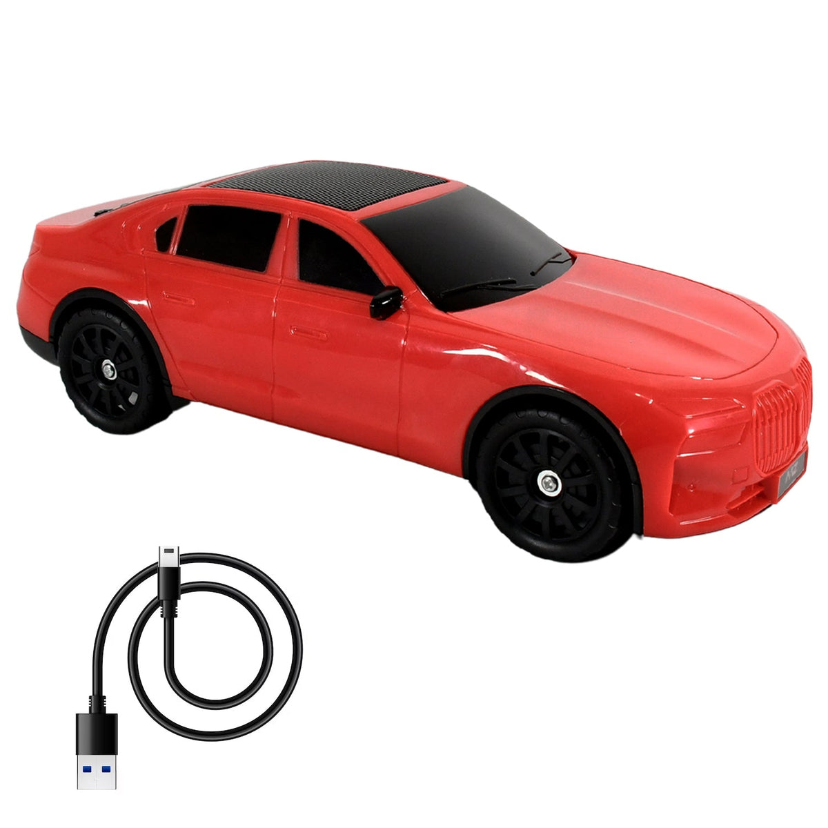 Car Shape Wireless Speaker – Portable Bluetooth FM Radio – close-up