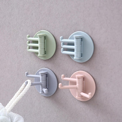 Punch-Free Sticky Hook – 3-Hook Rotating Organizer – view 16