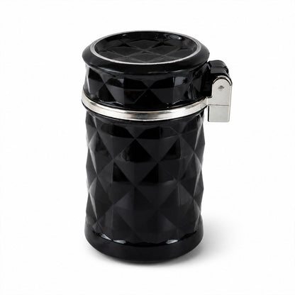 Car Cupholder Ashtray – LED Light, Lid & Portable Bin – alternate view
