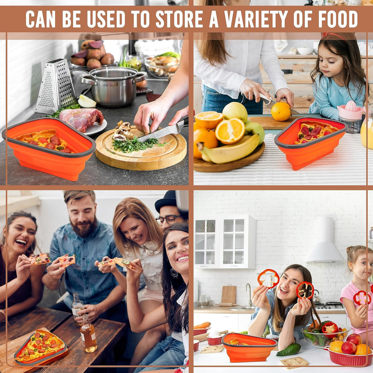 Pizza Storage Container – Expandable Silicone Box – view 6