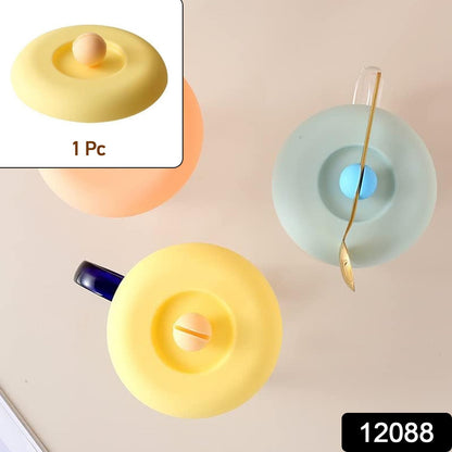 Silicone Cup Lid – Airtight Seal for Mugs & Cups – side view