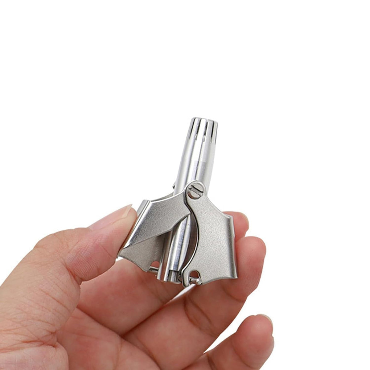 Nose Hair Remover – Painless Stainless Steel with Metal Case – close-up