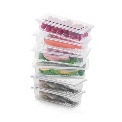 Freezer Storage Containers – 6-Pack 1500ML with Drain Plate – alternate view