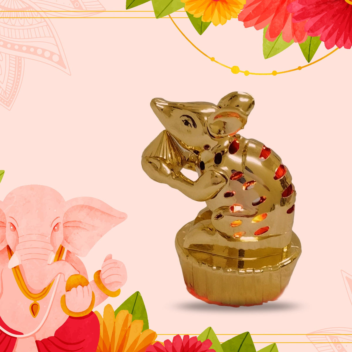 LED Mushak – Multicolour Festive Light for Ganpati – detail view