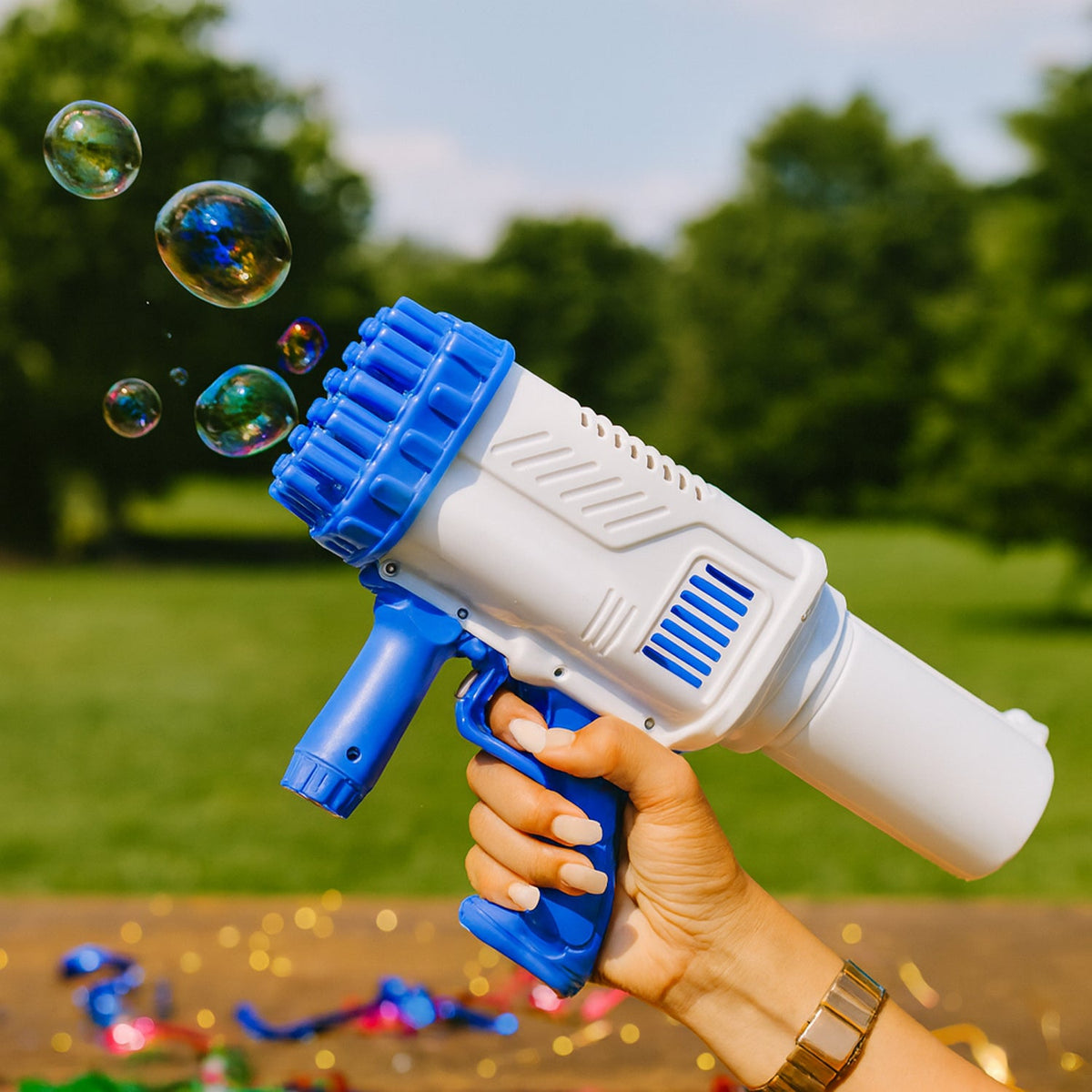 Bubble Gun for Kids – 32 Holes, Powerful Blaster – view 9