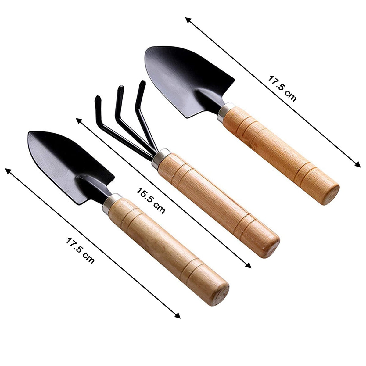Garden Tool set – 3-Piece Hand Cultivator, Trowel & Fork – view 9