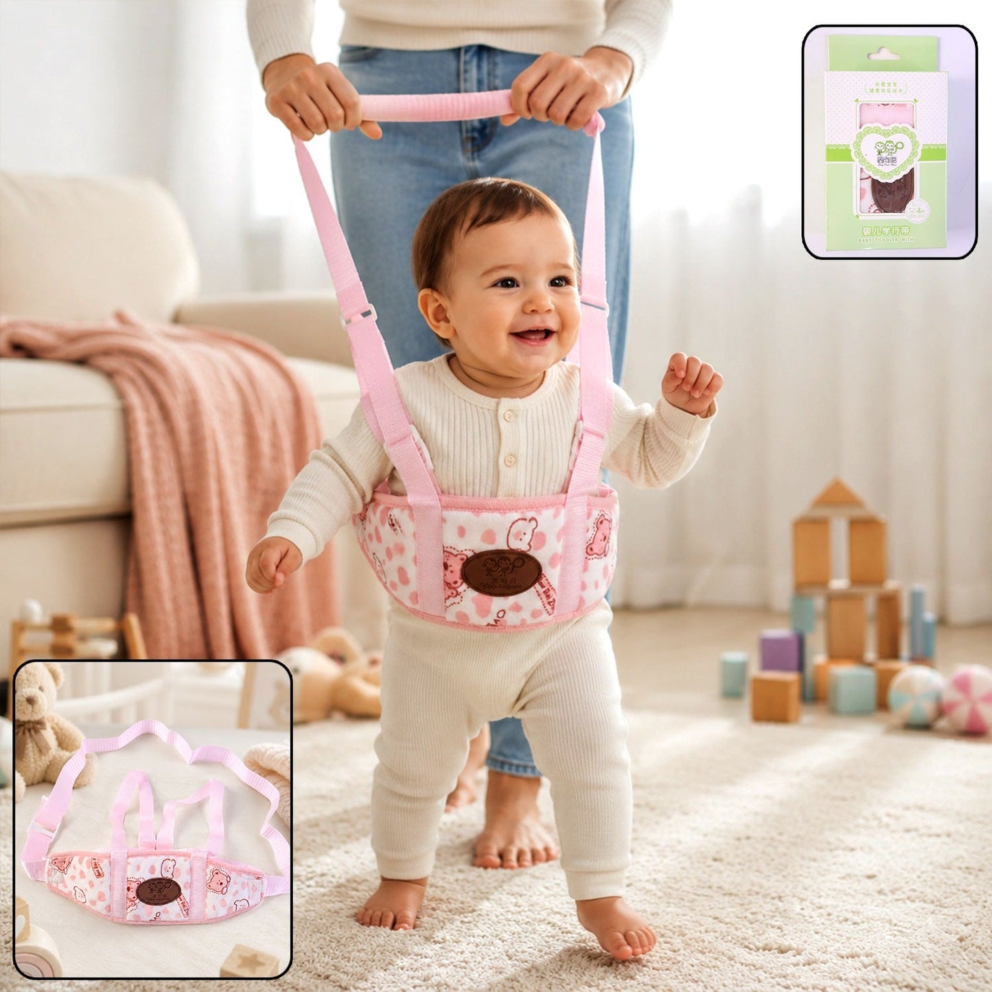 Baby walking assistant belt harness