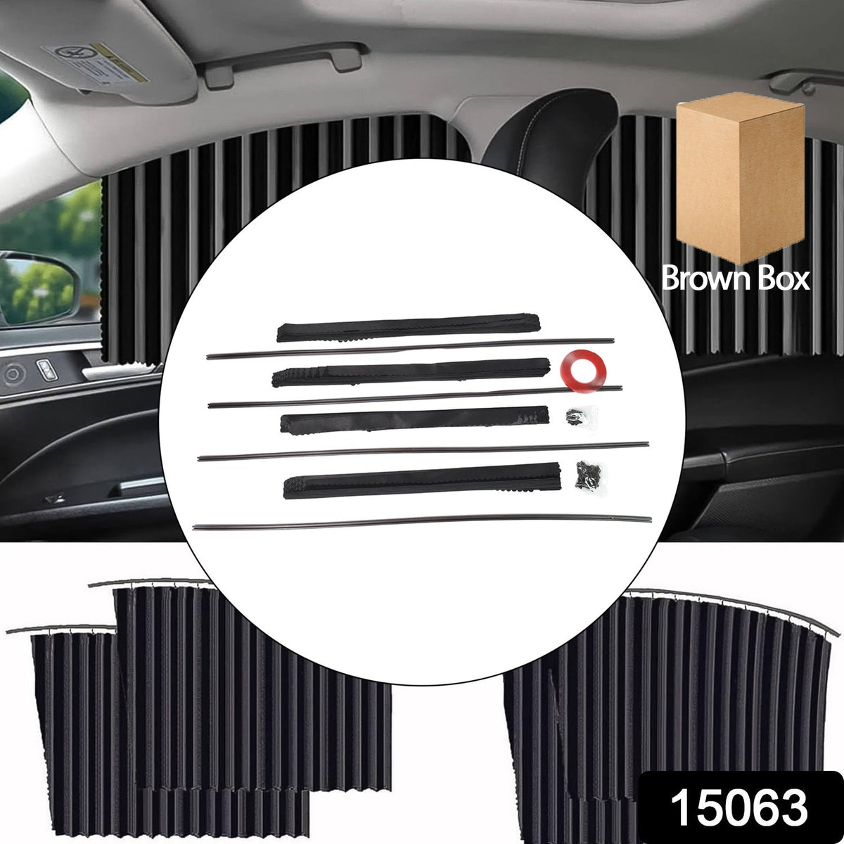 Car Window Sunshade – 4 pcs Magnetic set for UV & Privacy – side view